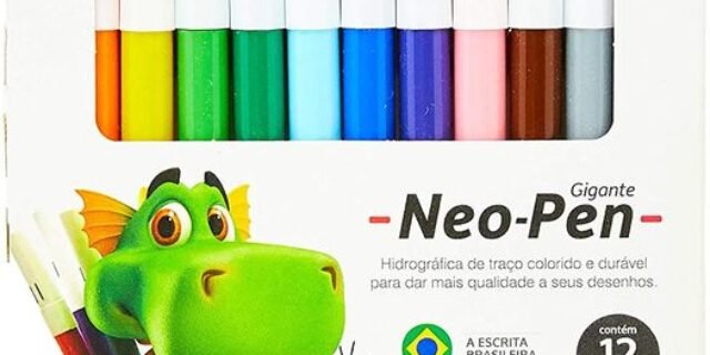 Caneta Hidrográfica Compactor Neo-Pen – 12 Cores