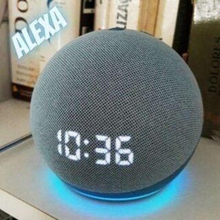 Echo Dot (4ª geração): Smart Speaker com Relógio e Alexa (2 Cores)