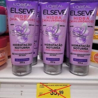 Creme Hidratação Noturna L’Oréal Paris Elseve Hidra Hialurônico, 200g