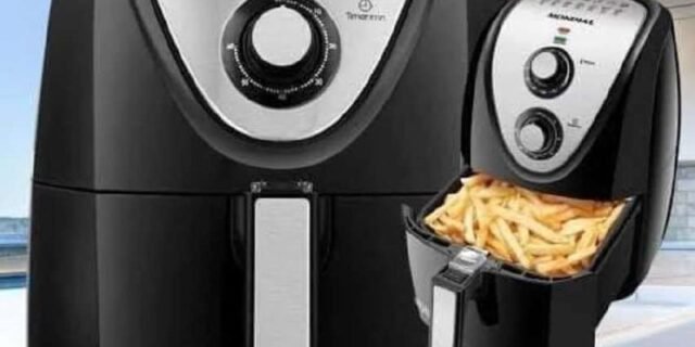 Fritadeira Sem Óleo Mondial, Grand Family Inox – 5L, 110V, Preto, 1900W – AFN-50-BI