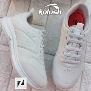 Tênis Esportivo KOLOSH Feminino, Branco, Bege