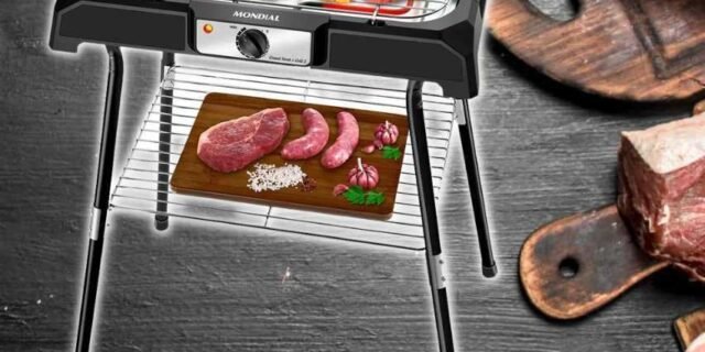 Churrasqueira Elétrica Mondial 2000W – Coletor de Gordura Grand Steak & Grill II