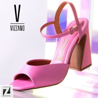 Sandália Vizzano Salto Bloco Alto Color Feminina – Pink