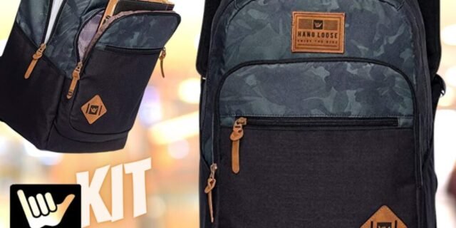 Mochila Hang Loose Original + Estojo Preto Camuflado