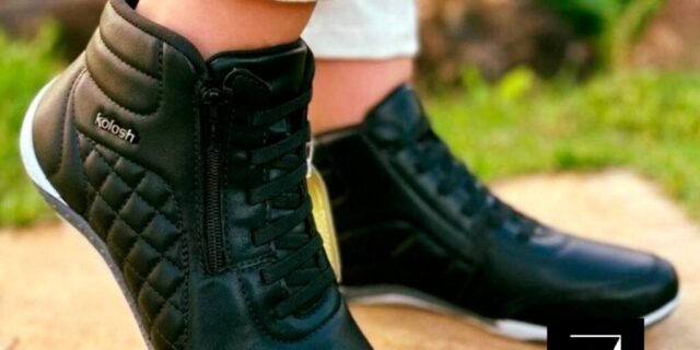 Tênis Cano Médio Kolosh Matelassê Feminino – Preto