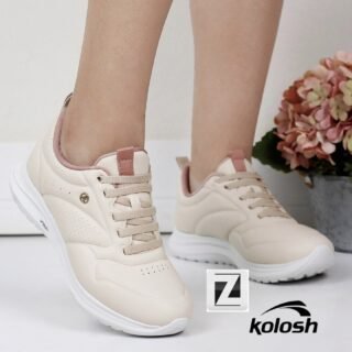 Tênis Esportivo Kolosh Feminino Branco ou Bege