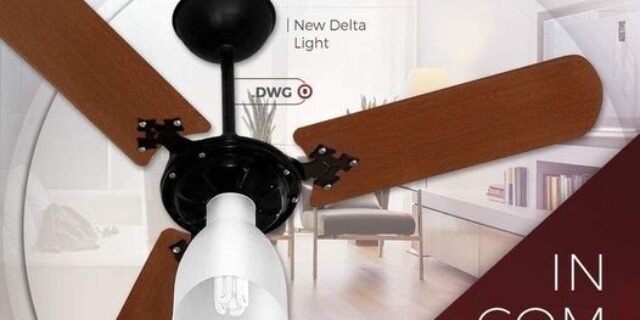 Venti-Delta Ventilador de Teto New Light 3 Pás Padrão Mogno 220V