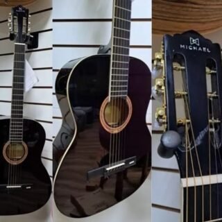 Violão Michael Acustico Aço Preto Vm15s Bk