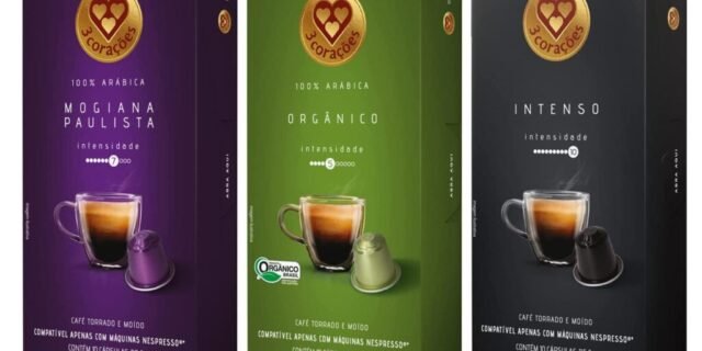 Três Cápsula compatível Nespresso® marca 3 Corações