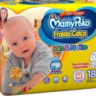 Fralda-Calça Dia & Noite MamyPoko Tamanho M, 18 unidades