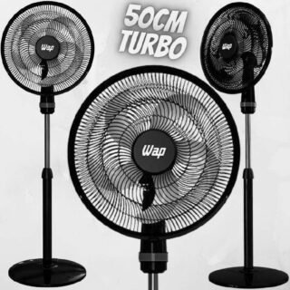 Ventilador de Coluna de pé WAP Rajada Turbo W130 Preto 50CM 127V