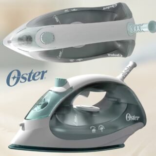 Ferro de Passar a Vapor Oster, Base Antiaderente, Verde, 1200W
