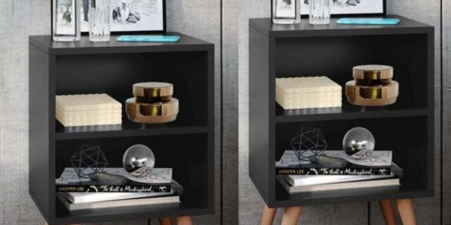 Conjunto com 2 Mesas de Cabeceira Retrô Rpm com Nicho – Rpm Móveis (4 Cores)