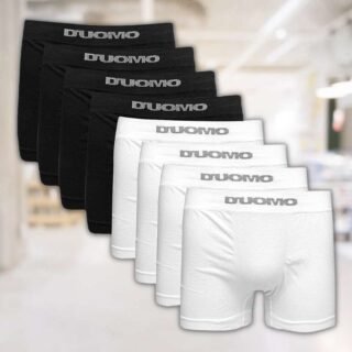 Kit 8 Cuecas Boxer Algodão, Duomo, Masculino (2 Opções)