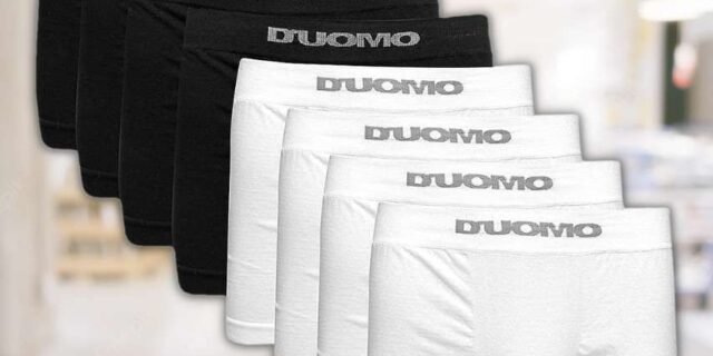 Kit 8 Cuecas Boxer Algodão, Duomo, Masculino (2 Opções)