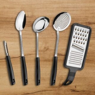 Conjunto de Utensílios Tramontina Inox Easy – 5 Peças