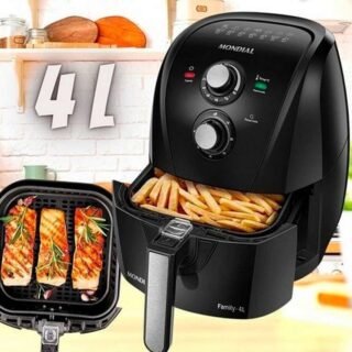 Fritadeira Elétrica Sem Óleo Air Fryer Mondial Family AFN40FB 4 L – Preta
