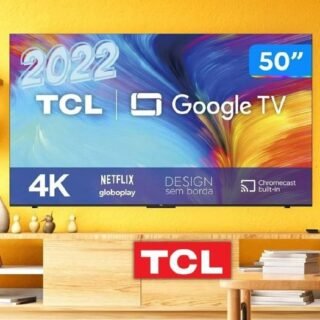 Smart TV LED 50″ 4K UHD TCL 50P635 – Google TV, Wifi, HDMI
