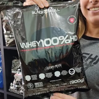 Refil Whey 100% Hd Chocolate 900G, Black Skull