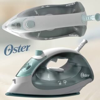 Ferro de Passar a Vapor Oster, Base Antiaderente, Verde, 1200W