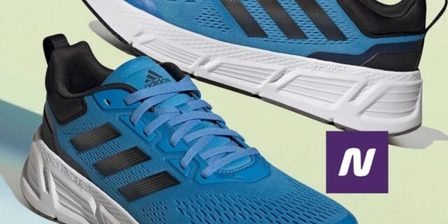 Tênis Questar-Preto Adidas – Azul Claro+Preto