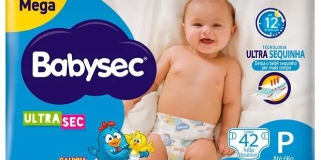 Fralda Babysec Ultrasec Galinha Pintadinha Tam. P – 0 a 6kg 42 Unidades