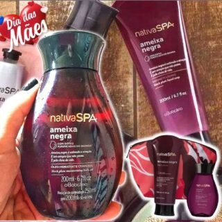 Combo Dia Das Mães Nativa Spa Ameixa Negra: Óleo Corporal + Sabonete Líquido 200ml + Nécessaire