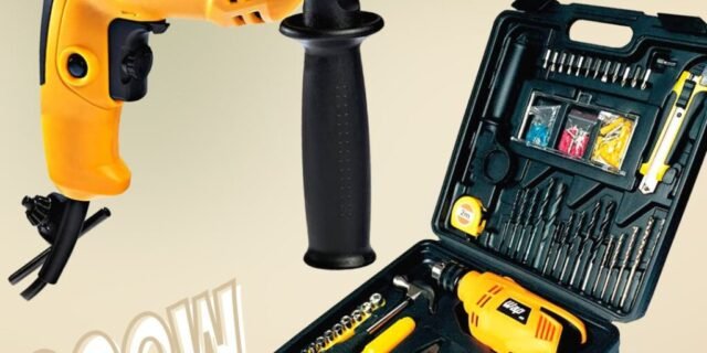 WAP Furadeira De Impacto E Parafusadeira 600W Efi 600 K Com Maleta E 154 Acessórios Mandril 1/2” Torque 9 Nm Elétrica Com Controle De Velocidade 127V