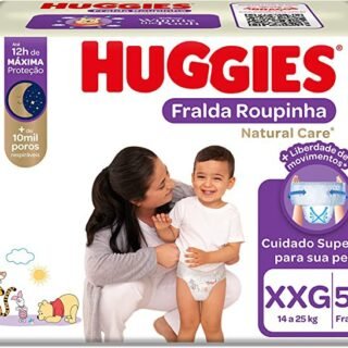 Fralda Huggies NATURAL CARE ROUPINHA XXG 52 unidades