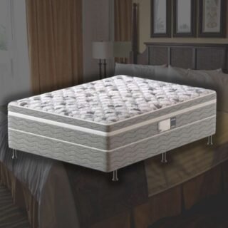 Cama Conjugada Casal PROdormir Advanced com Espuma D28 54x138x188 cm – Branco/Cinza