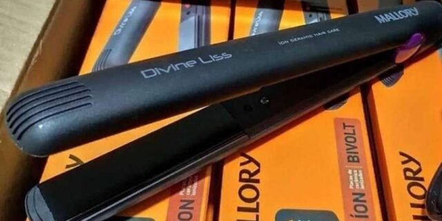 Prancha de Cabelo Mallory Divine Liss Bivolt Preto