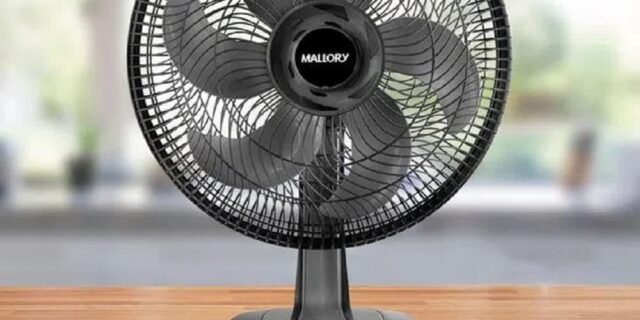 Ventilador De Mesa Mallory 3 Velocidades 40cm 6 Pás Preto 127v