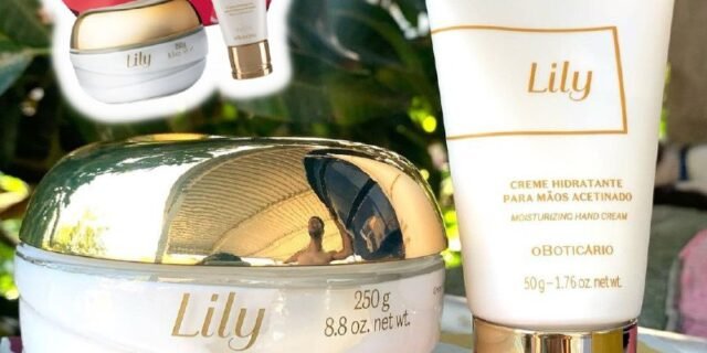 Combo Dia das Mães Lily: Creme Desodorante Acetinado Corporal 250g + Creme Hidratante Para As Mãos 250g + Nécessaire