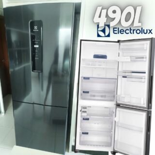 Geladeira Electrolux Inverse Inverter com Autosense 490L Black Inox Look (IB54B)