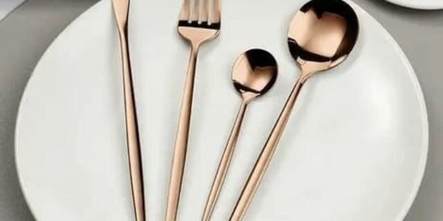 Jogo De Talheres Para Jantar Faqueiro Luxo Aço Inoxidável 24 Peças Rose – Modus