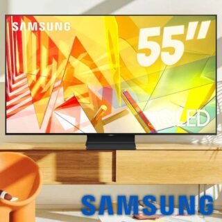 Smart TV QLED 55″ 4K UHD Samsung Q90T – Alexa built in, Processador com IA, Tela sem limites