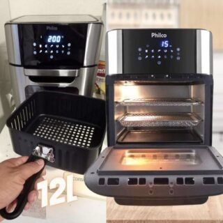 Fritadeira Elétrica sem Óleo/Air Fryer Philco – Oven PFR2200P Preto 3,5L com Forno e Timer