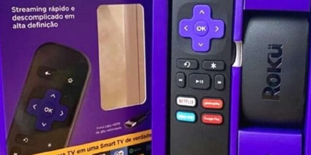 Roku Express – Streaming player Full HD, Transforma sua TV em Smart TV, Com controle remoto e cabo HDMI incluídos