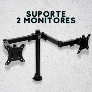 Suporte Articulado Para 2 Monitores Tgt Tms 180, 13 Pol. a 32 Pol, Preto