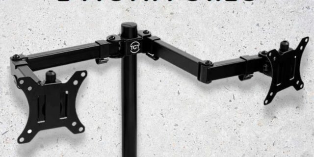 Suporte Articulado Para 2 Monitores Tgt Tms 180, 13 Pol. a 32 Pol, Preto