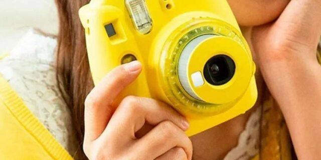Câmera, Fujifilm, Amarelo Banana