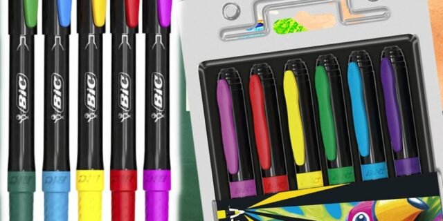 Caneta Hidrográfica BIC Intensity, Ponta Média de 1.1mm, 6 Cores Vibrantes PT 6 UM