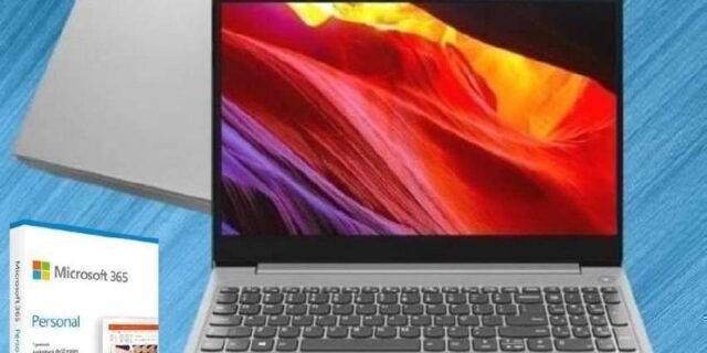 Notebook Lenovo IdeaPad 3i Celeron 4GB 128GB SSD + Microsoft 365 Personal – Windows 11 15.6′ 82BU0008BR Prata