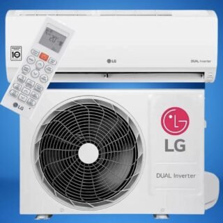 Ar Condicionado Split Inverter LG Hi Wall DUAL Voice 9000 BTUs Quente Frio 220V