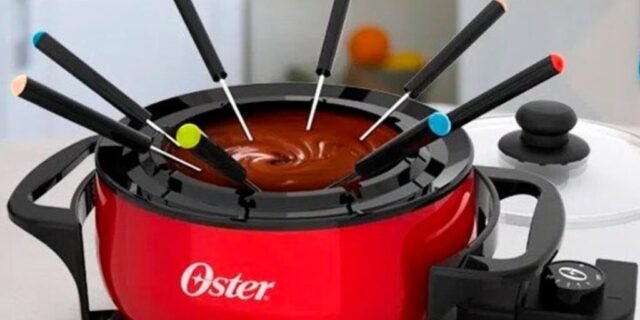 Panela Elétrica para Fondue Red Oster 2 em 1