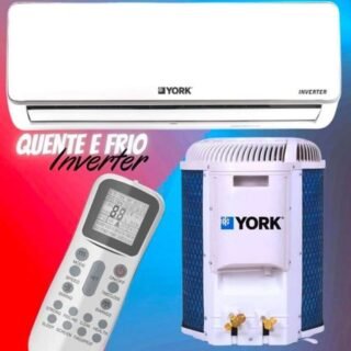 Ar condicionado Split Hi Wall Inverter York 9000 BTU/h Home Star Quente Frio 220V