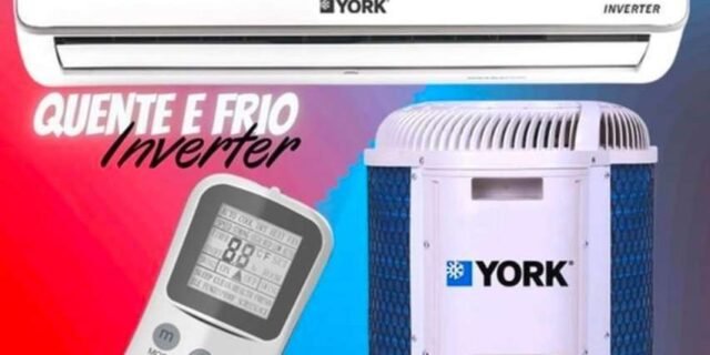 Ar condicionado Split Hi Wall Inverter York 9000 BTU/h Home Star Quente Frio 220V