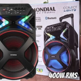 Caixa de Som Amplificada Mondial, Connect Lights, Bivolt, 400W RMS