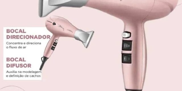 Secador de Cabelos Mondial by Juliette SCP-JU-01 – Golden Rose Tourmaline 2000W 2 Velocidades