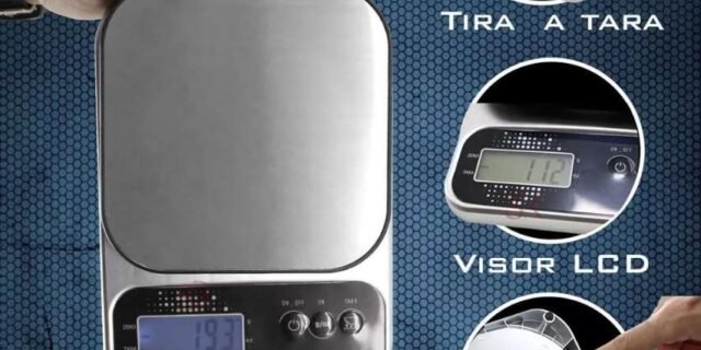 Balança digital Pró para Cozinha pró 5 kg, Prata, BAL7825, Euro Home